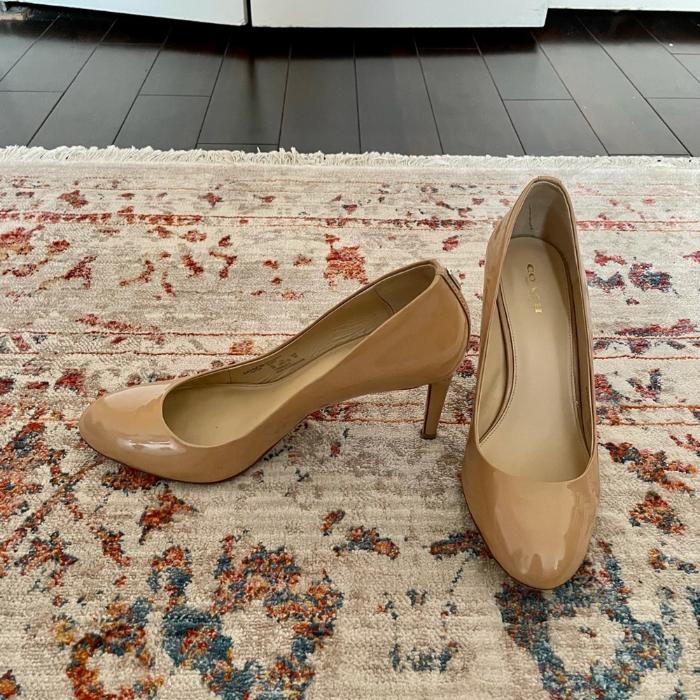 Coach Nude Almond Toe Pump